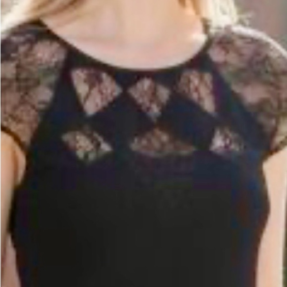 GUESS Black Lace Bralette with Sheer Panels